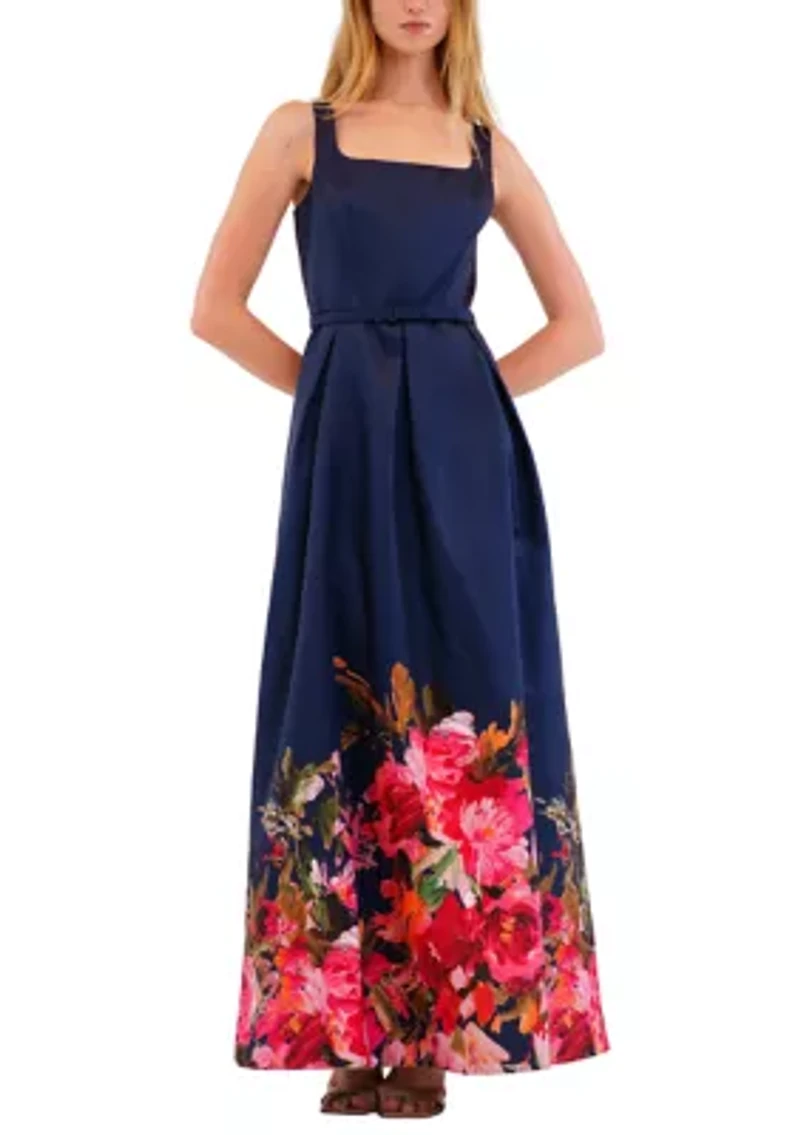 Women's Sleeveless Floral Gown