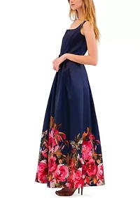 Women's Sleeveless Floral Gown
