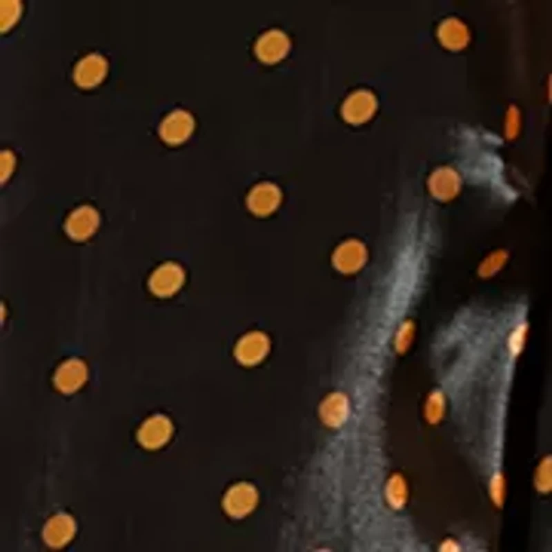 Women's Long Sleeve Polka Dot Shirt Gown