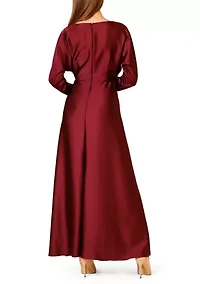 Women's Ruched Waist Maxi Dress