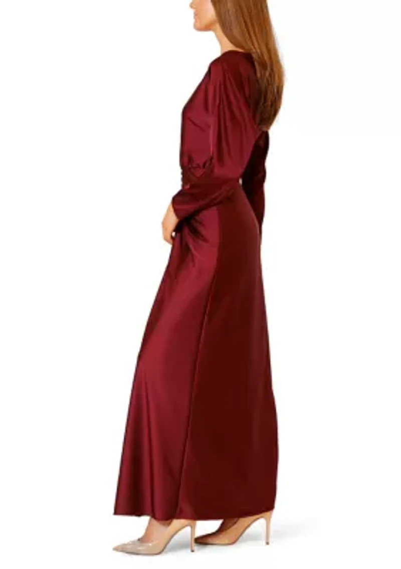 Women's Ruched Waist Maxi Dress