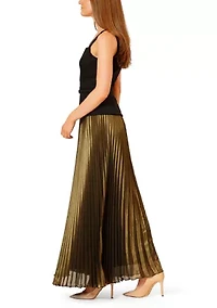Women's Mixed Media Pleated Dress