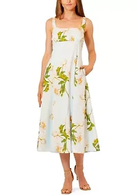 Women's Sleeveless Printed A-Line Dress