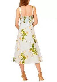 Women's Sleeveless Printed A-Line Dress