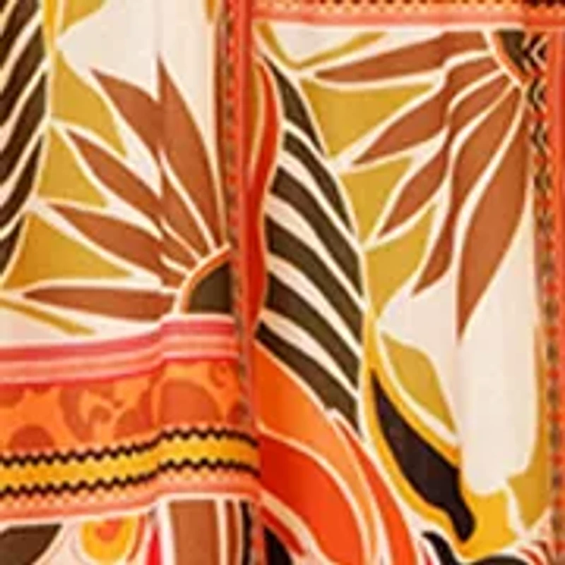 Women's Sleeveless Tropical Midi Dress