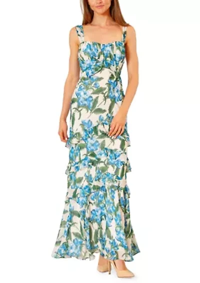 Women's Sleeveless Floral Mermaid Dress