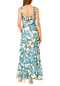 Women's Sleeveless Floral Mermaid Dress