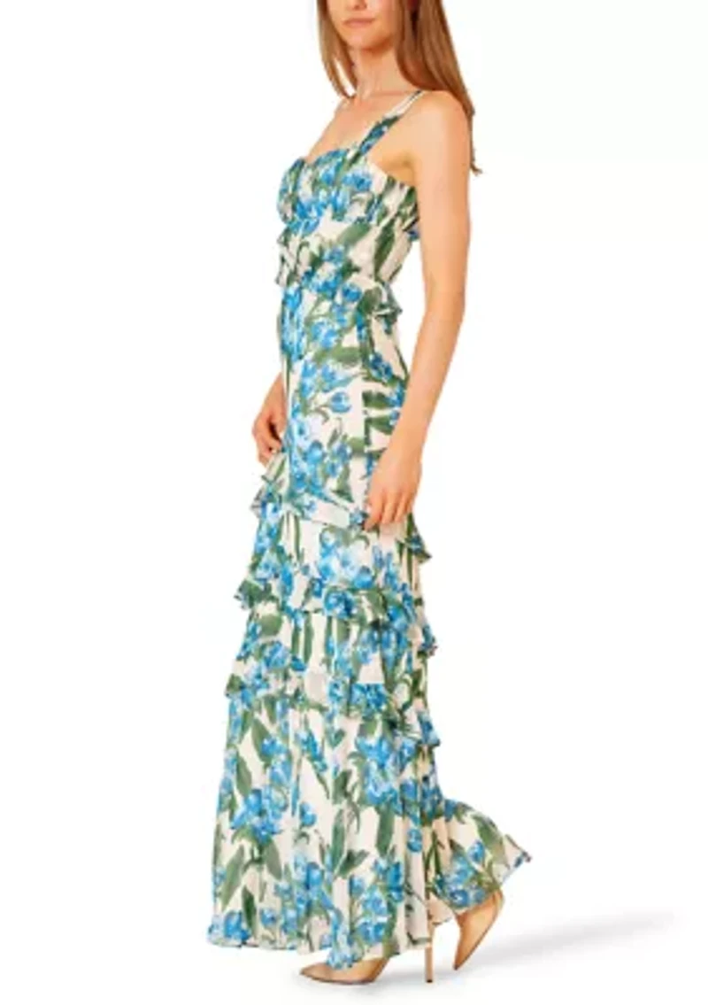 Women's Sleeveless Floral Mermaid Dress