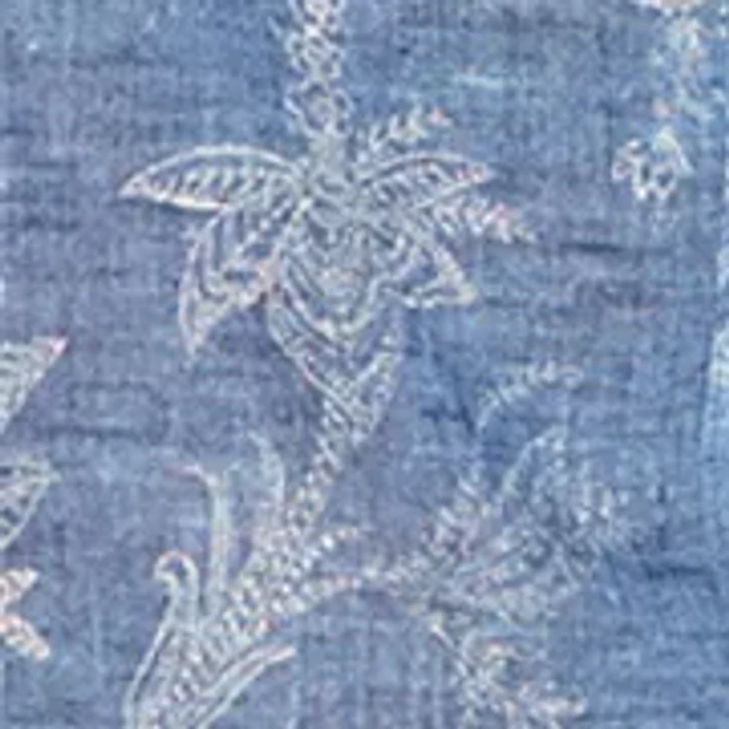 Women's Long Sleeve Printed Denim A-Line Dress