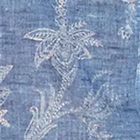 Women's Long Sleeve Printed Denim A-Line Dress