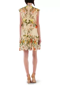 Women's Sleeveless Floral Mini Dress