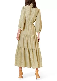 Women's 3/4 Sleeve Eyelet Shirtdress