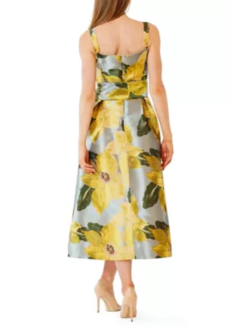 Women's Sleeveless Tie Waist Midi Dress