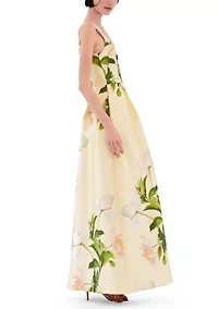 Women's Sleeveless Floral Maxi Gown