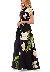 Women's Belted Floral Shirtdress