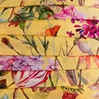 Women's Sleeveless Square Neck Drop Waist Floral Hazy Voile Maxi Dress