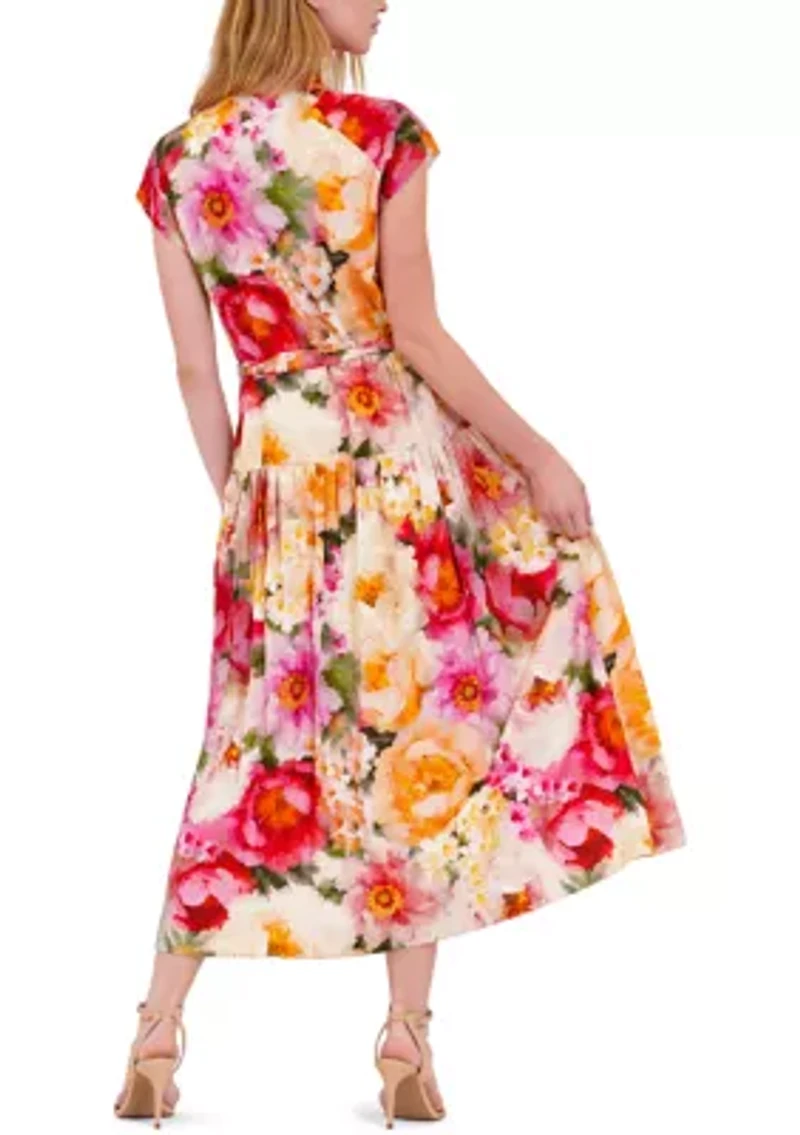 Women's Sleeveless Printed Shirtdress