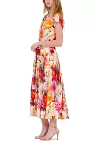 Women's Sleeveless Printed Shirtdress