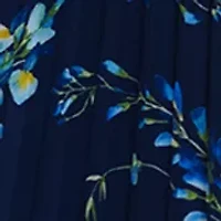 Women's Sleeveless Pleated Printed Gown