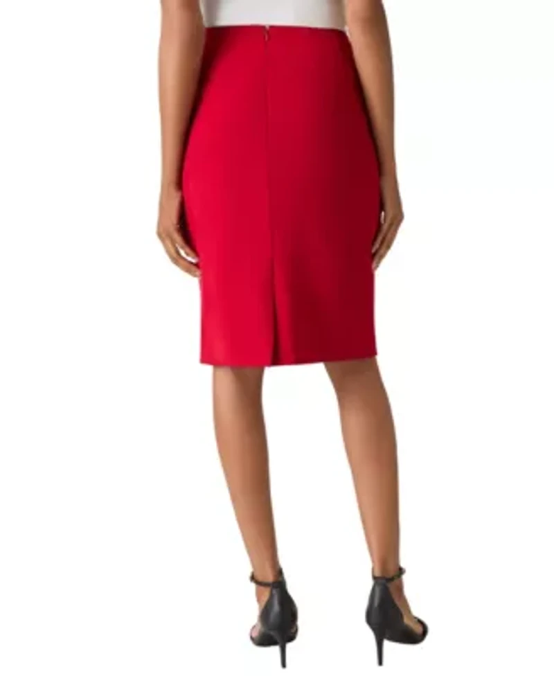 Women's Stretch Crepe Slim Skirt