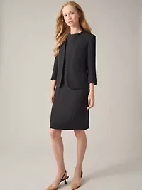 Petite Stretch Crepe Cardigan With Rolled Cuff Sleeves