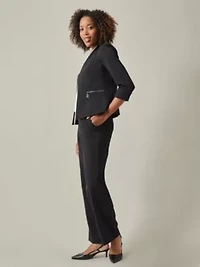 Women's Petite Stretch Crepe Open Cardigan Jacket