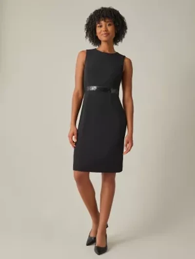 Women's Petite Sheath Dress With Sequin Trim