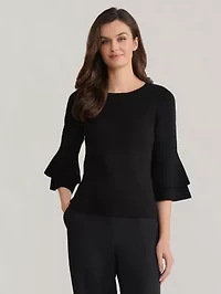 Ruffle Sleeve Sweater