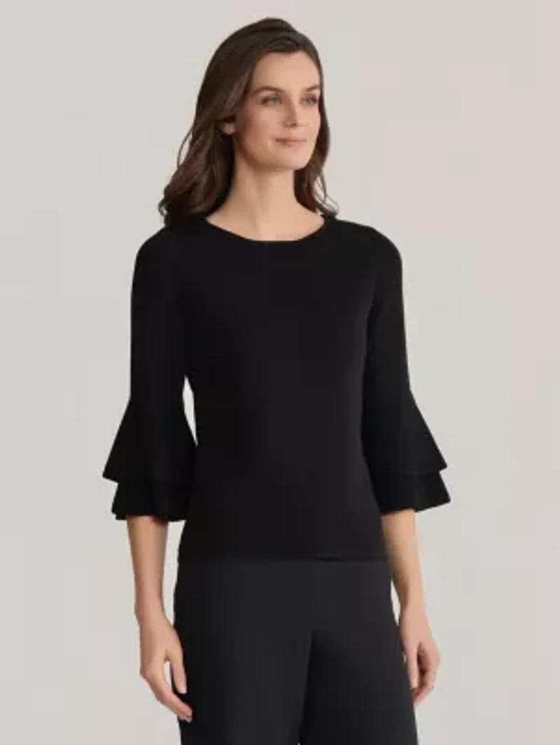 Ruffle Sleeve Sweater