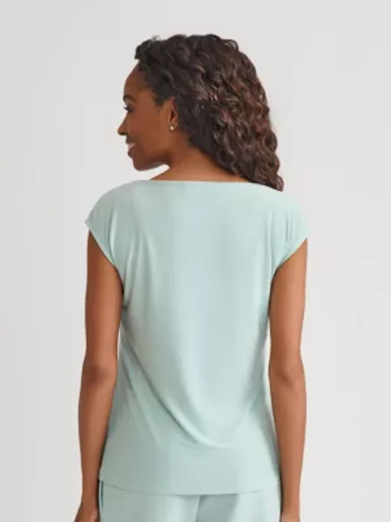 Beaded Neck Knit Top