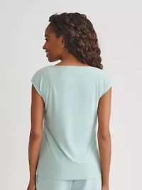 Beaded Neck Knit Top