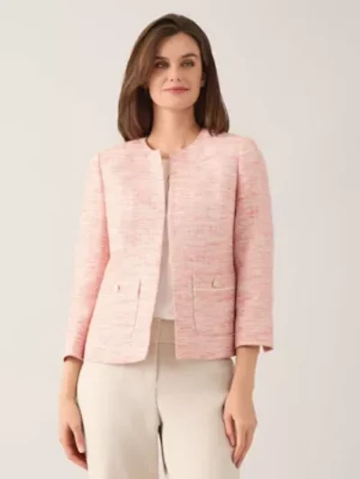 Tweed Open Jacket with Patch Pockets