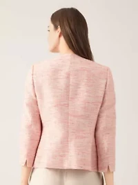 Tweed Open Jacket with Patch Pockets