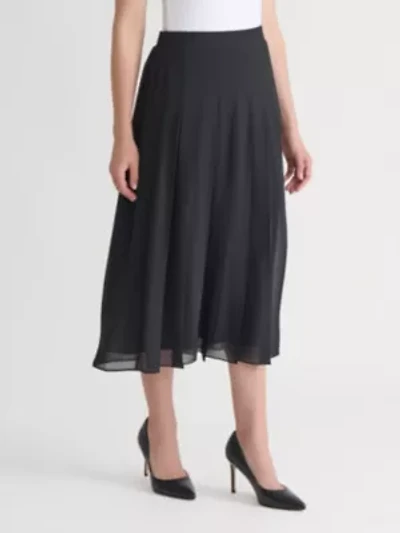 Petite Chiffon Pull On Pleated Skirt