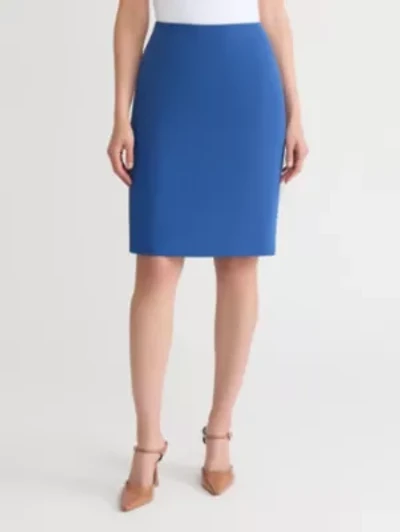 Petite Stretch Crepe Slim Skirt