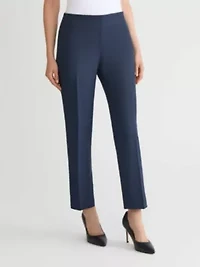 Petite Mini Check Slim Leg Pant