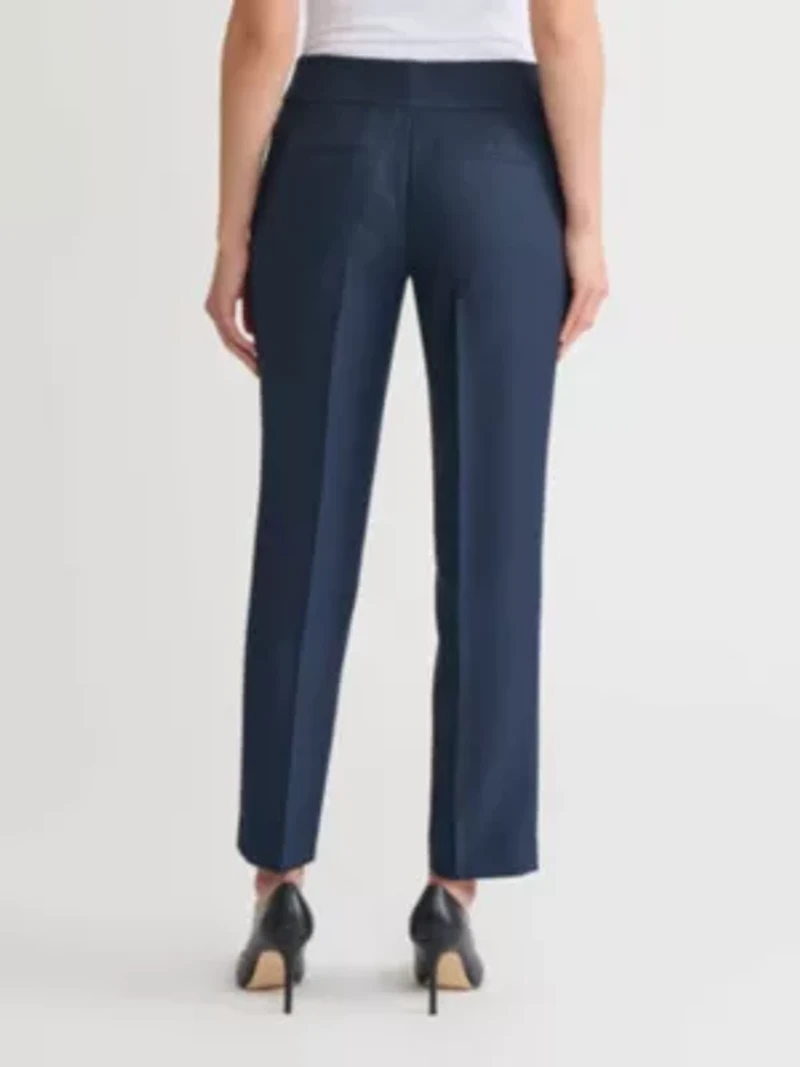 Petite Mini Check Slim Leg Pant