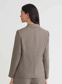 Women's Houndstooth One Button Jacket