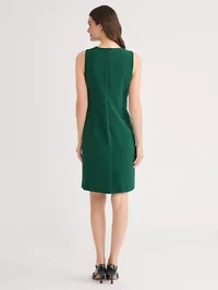 Women's Stretch Crepe Seamed Sheath Dress