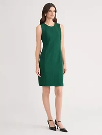Women's Stretch Crepe Seamed Sheath Dress