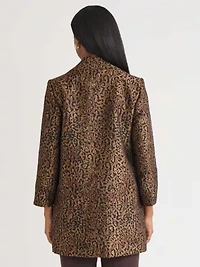 Women's Leopard Jacquard Open Topper