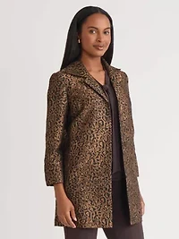 Women's Leopard Jacquard Open Topper