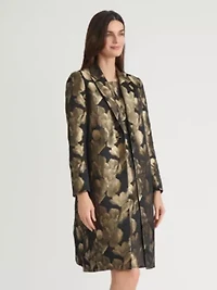 Petite Floral Jacquard One Button Topper