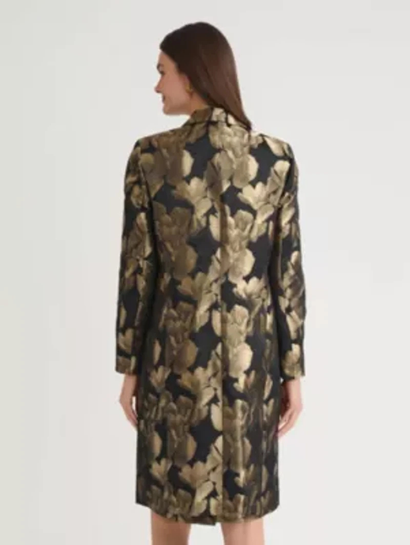 Petite Floral Jacquard One Button Topper