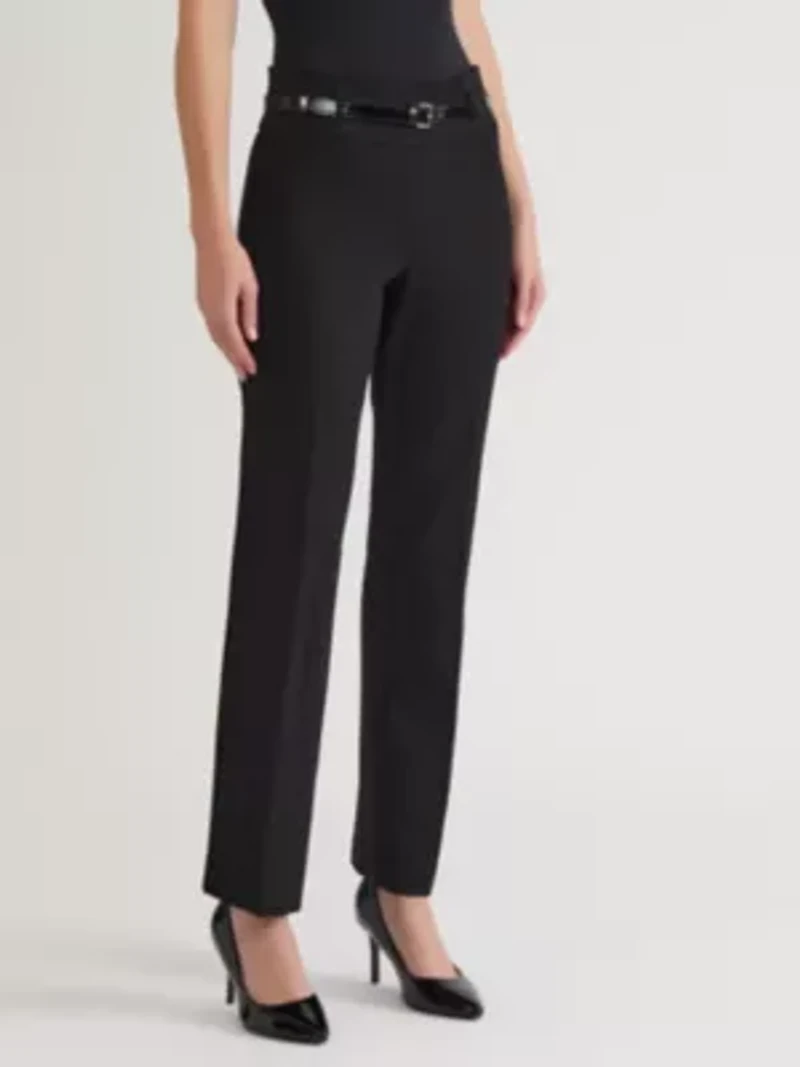 Women's Compression Pull on Bootleg Pant with Belt