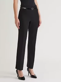 Women's Compression Pull on Bootleg Pant with Belt