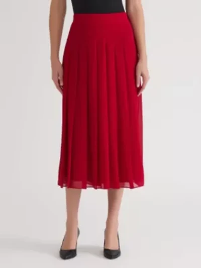 Petite Chiffon Pull on Pleated Skirt
