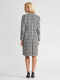 Petite Metallic Check Long Topper