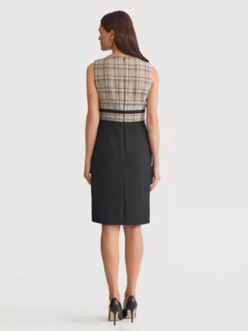 Women's Plaid Sheath Dress