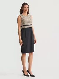Women's Plaid Sheath Dress